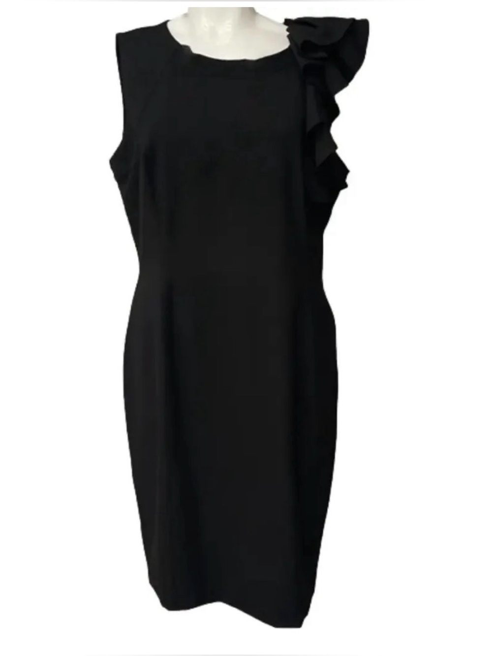 Calvin Klein Black Sheath Dress Size 6 - Picture 9 of 9